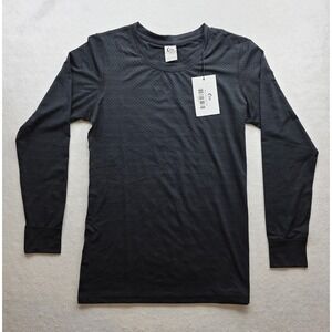 Zyia 341M Women's Black Chill Long Sleeve Perforated T-Shirt. NWT. Size M